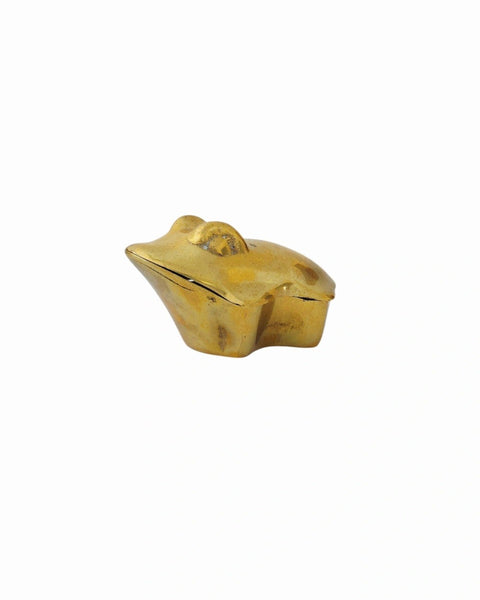 Brass Frog Trinket Box