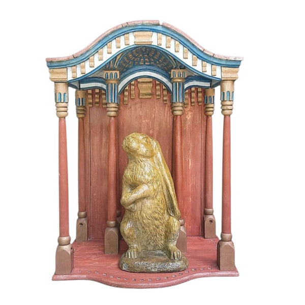 Antique Folk Art Quebec Shrine Architectural Model