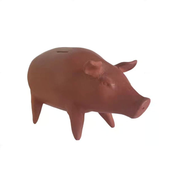 Large Terra Cotta Pig Piggy Bank