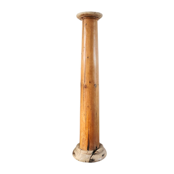 Antique Pine Pedestal Column