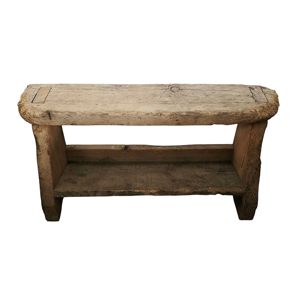 Fabulous Primitive Small Wood Bench
