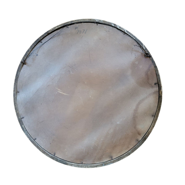 Antique Round Mirror Wonderful Patina Aged Glass