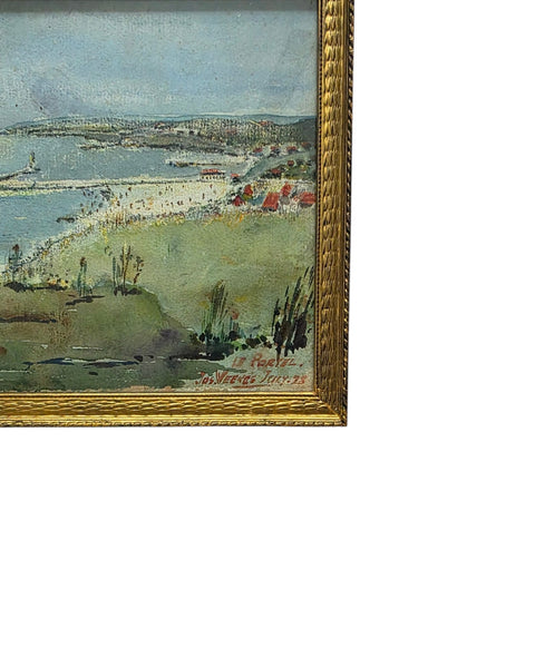 Antique French Watercolour of Le Portel France