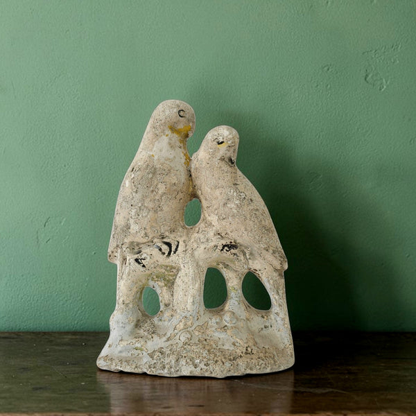 Antique Chalkware Lovebirds
