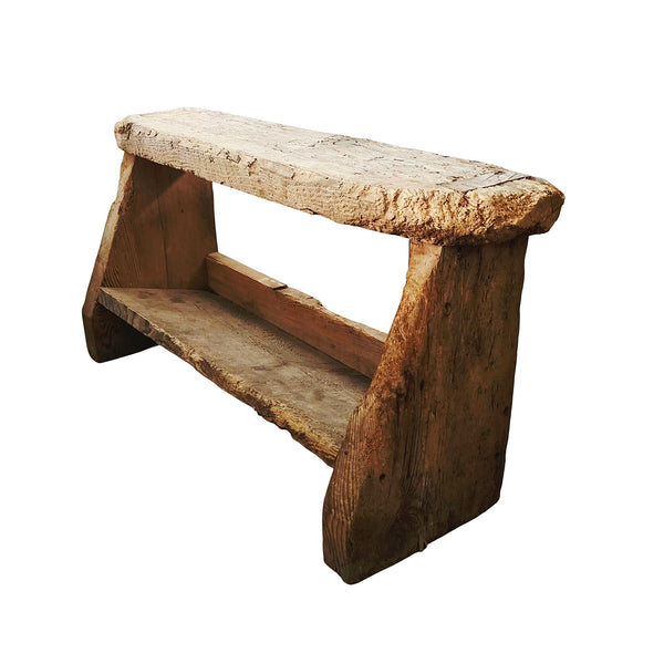 Fabulous Primitive Small Wood Bench