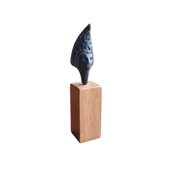 Carved Wood Beautiful African Bust