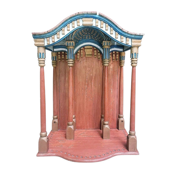 Antique Folk Art Quebec Shrine Architectural Model