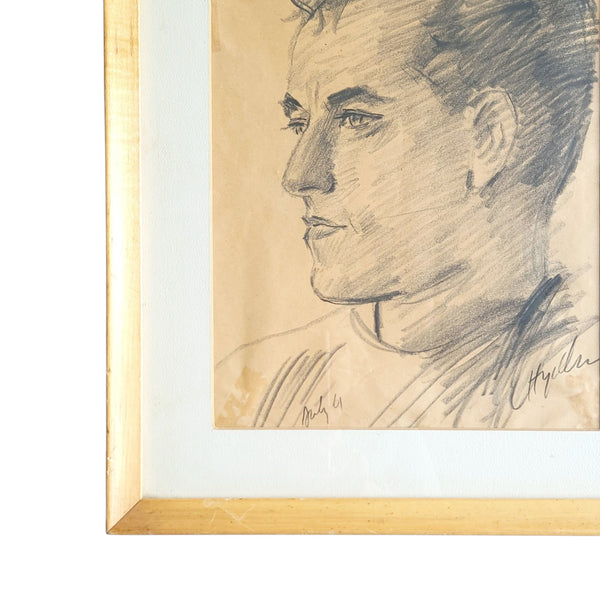 Handsome Vintage Pencil Sketch