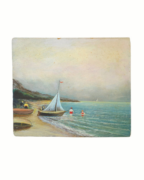 Naive Landscape Paintings With Figures