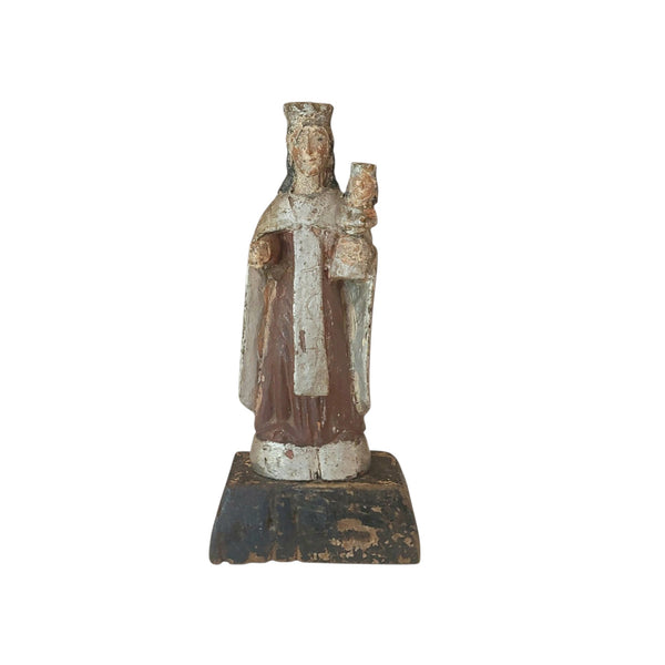 18th Century Santo Of Madonna & Child Puerto Rican