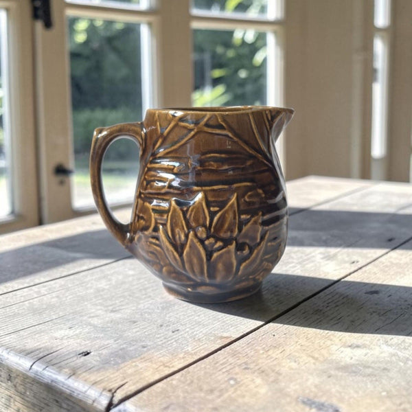 McCoy Pitcher With Water Lily Pattern
