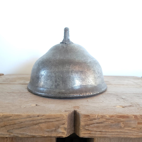 Antique English Pewter Metal Food Dome