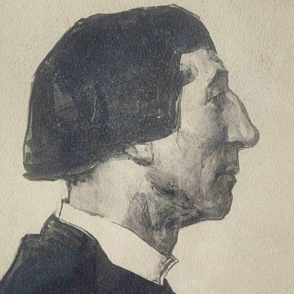 Antique Framed Watercolour Portrait