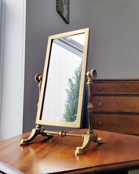 Brass Adjustable Tabletop Mirror