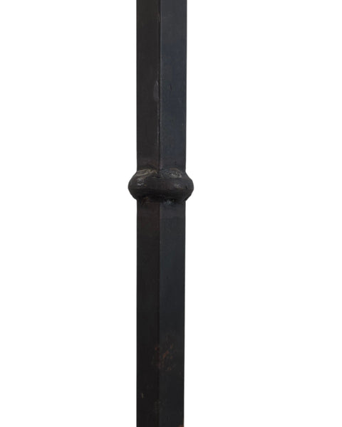 Tall Mid Century Brutalist Forged Iron Pricket Csndlestick