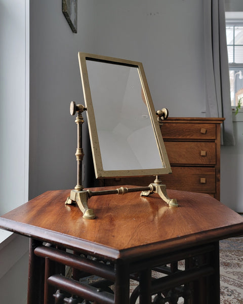 Brass Adjustable Tabletop Mirror