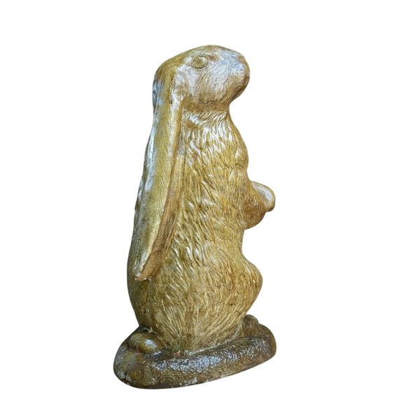 Cast Cement Painted Garden Hare Rabbit Statuary