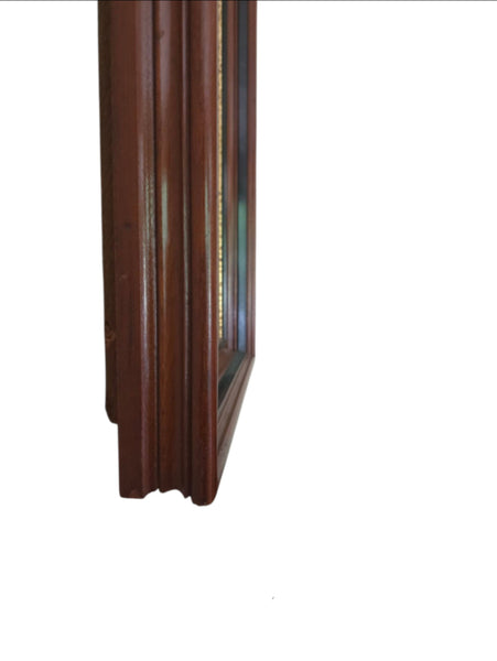Antique Mahpgany Mirror With Gilt Inner Rim