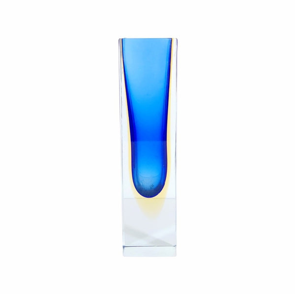 Murano Somerso Art Glass Block Vase