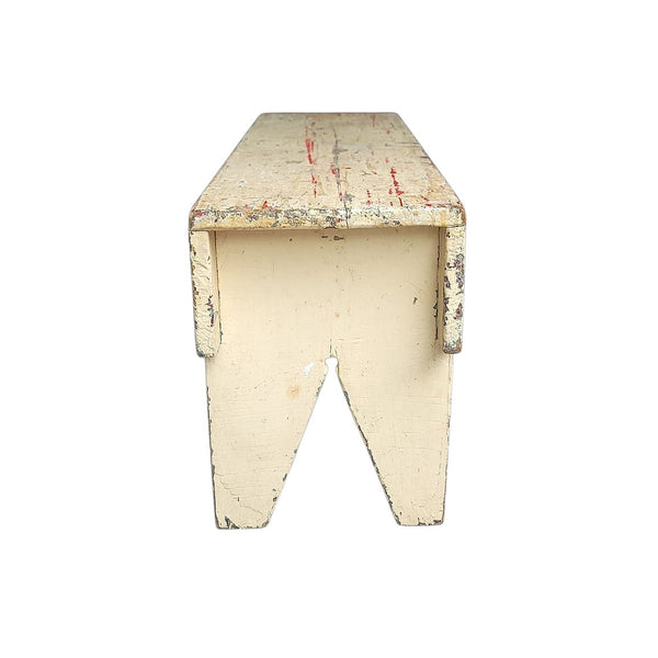 Primitive Country Bench In Original Paint