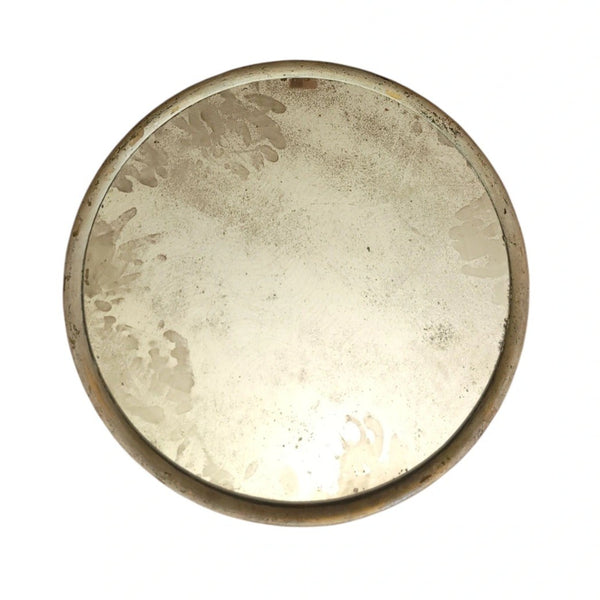 Antique Round Mirror Wonderful Patina Aged Glass