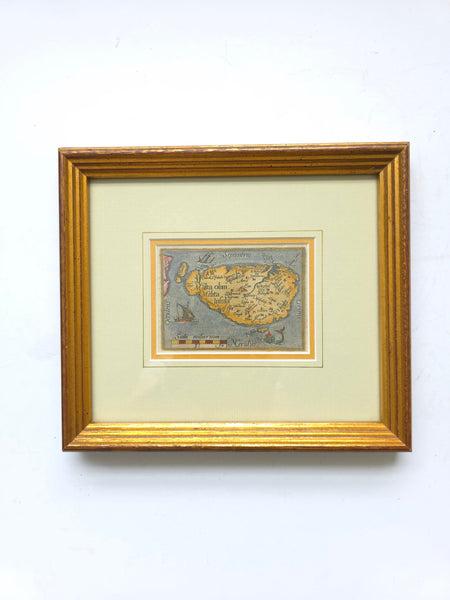 Antique Map of Malta By Ortelius From his Miniature Atlas The Epitome Theatri Orteliani