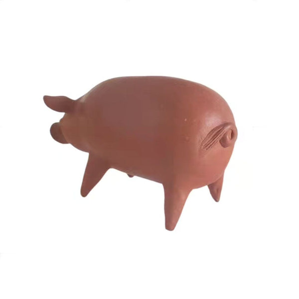 Large Terra Cotta Pig Piggy Bank