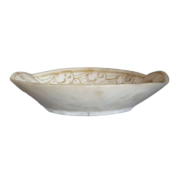 Italian Alabaster Serving Bowl