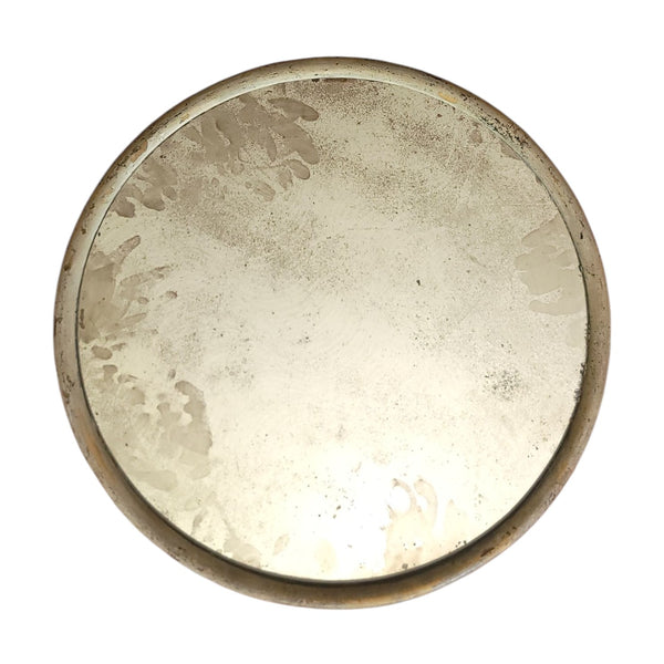 Antique Round Mirror Wonderful Patina Aged Glass