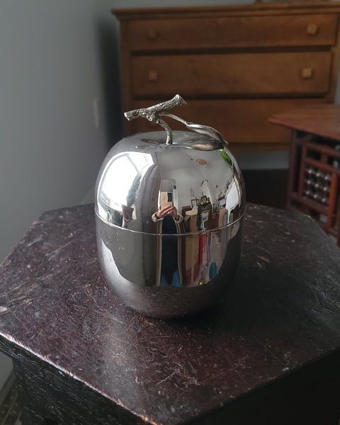 Mid-Century Silver Apple Ice Bucket