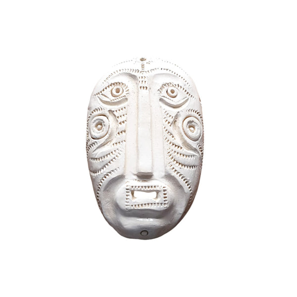 White Studio Pottery Ceramic Mask