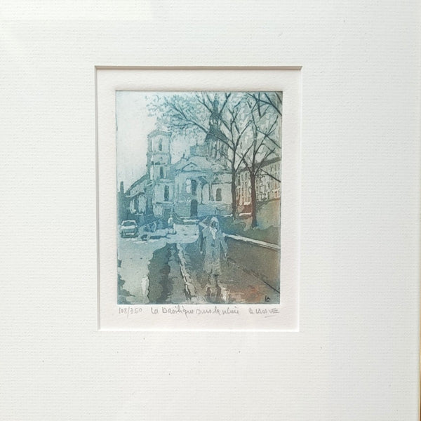 La Basilique Quebec Lithograph Alain Lacaze