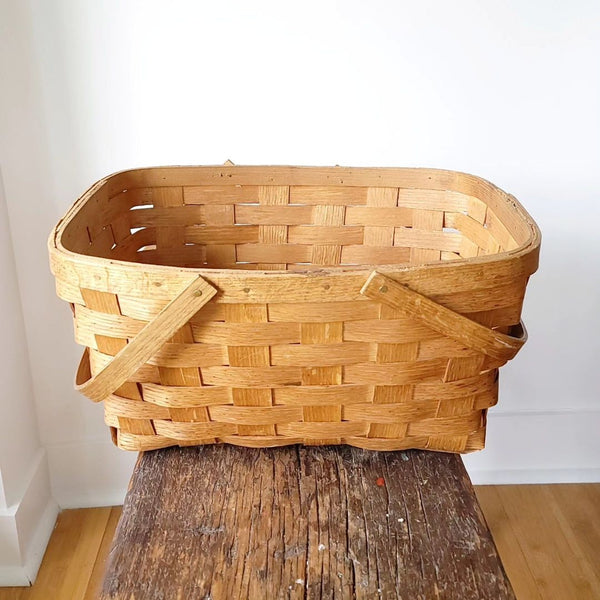 Woven Picnic Hamper Basket