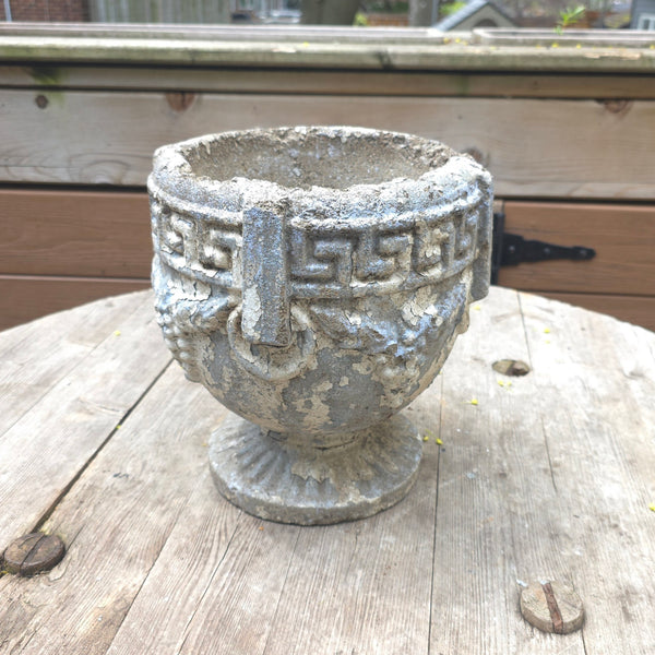 Small Cast Cement Garden Urn