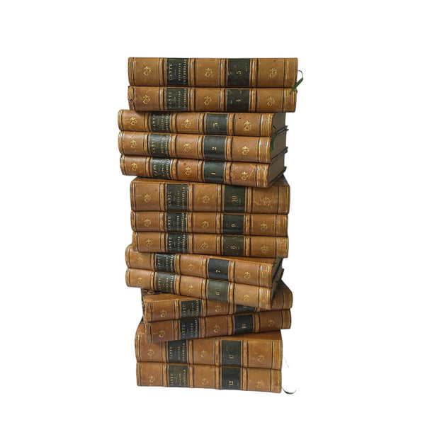 Collection of 14 Antique French Books 'Histoire Universelle'