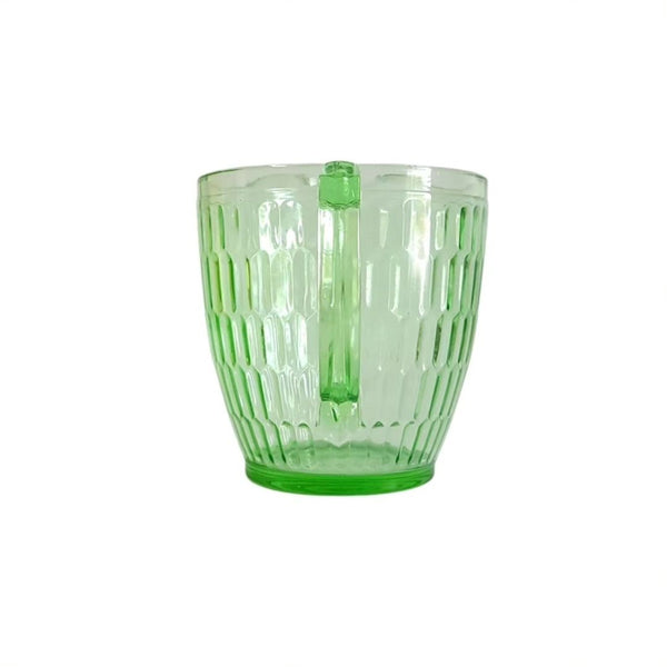 Honeycomb pattern Green Depression Glass Pitcher