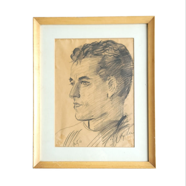 Handsome Vintage Pencil Sketch