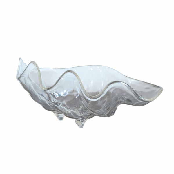 Lucite Acrylic Large Decorative Clam Shell Ice Bucket