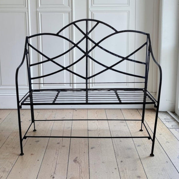 Mid Century Regency Style Cast Iron 'Foldable' Bench