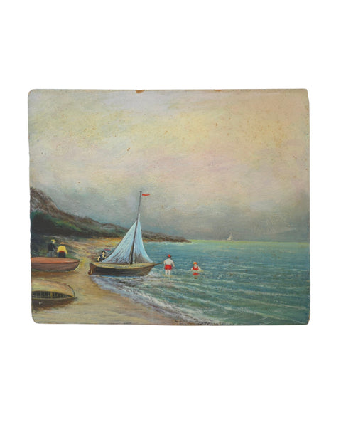 Naive Landscape Paintings With Figures