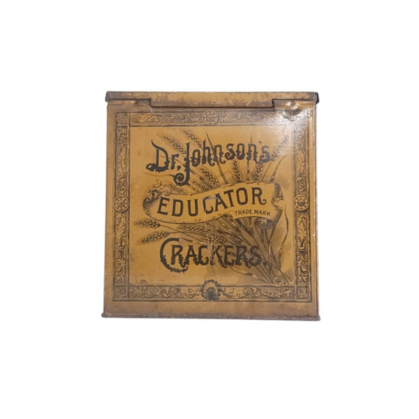 Antique Cracker Tin Dr.Johnsons 'Educator' Crackers