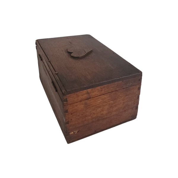 Folk Art Wood Box With Heart