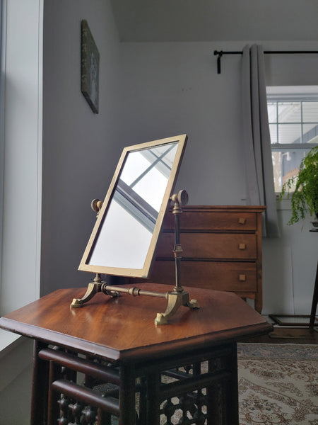 Brass Adjustable Tabletop Mirror