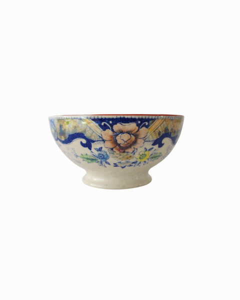French Cafe Late Bowl Creil Et Montereau Floral Aesthetic Movement Design
