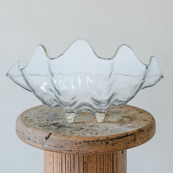 Lucite Acrylic Large Decorative Clam Shell Ice Bucket