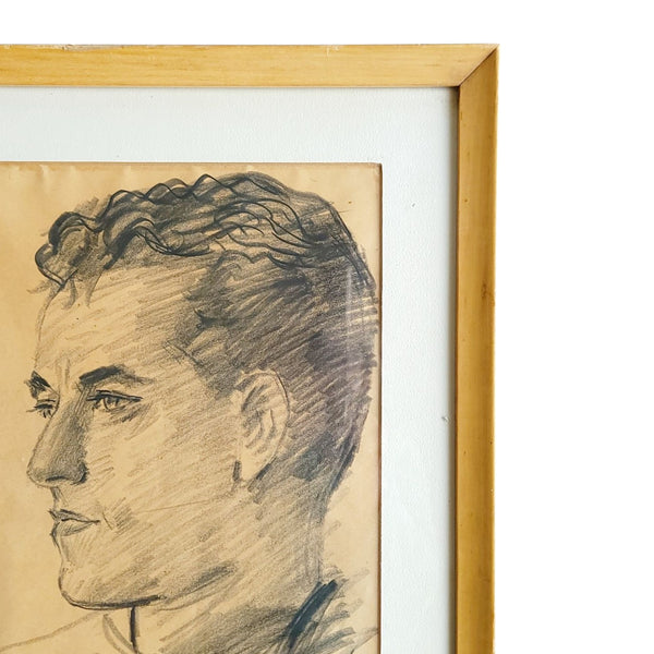 Handsome Vintage Pencil Sketch