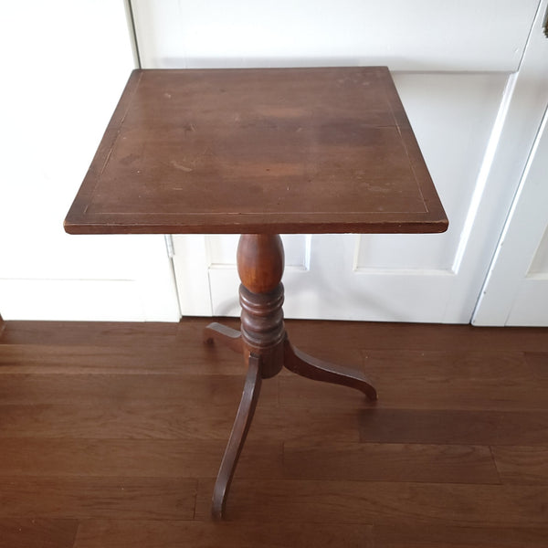 Circa 1840 East Coast Nova Scotia Birch Side Table Candle Stand