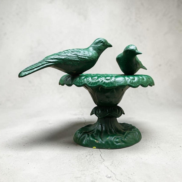 Vintage Heavy Cast Iron Table Top Small Bird Bath