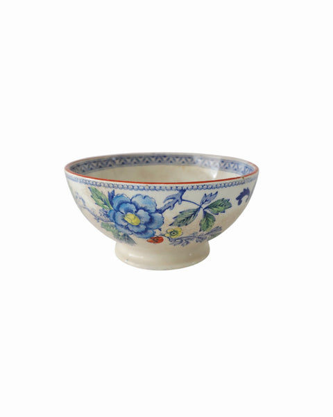 French Cafe Late Bowl Creil Et Montereau Floral Aesthetic Movement Design