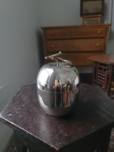 Mid-Century Silver Apple Ice Bucket